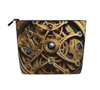 BSCKKDMN Coole Steampunk-Ausrüstungs-Make-up-Tasche für Damen, wasserdicht, Leinen, Reise-Kosmetiktasche, leichter Reißverschluss, Reise-Kulturbeutel, Organizer, Make-up-Pinsel, Aufbewahrungstasche