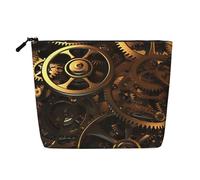 BSCKKDMN Coole Steampunk-Ausrüstungs-Make-up-Tasche für Damen, wasserdicht, Leinen, Reise-Kosmetiktasche, leichter Reißverschluss, Reise-Kulturbeutel, Organizer, Make-up-Pinsel, Aufbewahrungstasche
