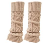 Bseical Stulpen Damen aus Wolle, Gestrickte Beinlinge, Leg Warmers, Beinstulpen Damen, Winter Langer Beinwärmer Stricken, Flexibel Warme Kniewärmer Stiefelstulpen, Ideal für Winter Alltag Tanzen Sport