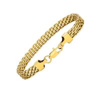 BSLVWG Edelstahl Armbänder für Frauen Männer Silber vergoldete Armbänder Link Kette Armbänder Uhr Band Kette Kette für Teen Mädchen Hiphop Gold Armband Schmuck Geschenke (7 IN, Gold)