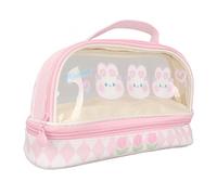 BSTCAR Niedliches Kaninchen Stift Tasche Großes Fassungsvermögen Pen Pencil Pouch Transparent Kawaii Pencil Case mit Handle für Kinder