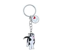 BT Bear Schlüsselanhänger mit Hundemotiv, niedlicher Metall-Schlüsselanhänger, Taschenanhänger, Puppy Husky, S