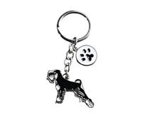 BT Bear Schlüsselanhänger mit Hundemotiv, niedlicher Metall-Schlüsselanhänger, Taschenanhänger, Schwarzer Schnauzer 2, S