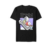 BT21 - Weekend - T-Shirt - Schwarz - XXL - 100% Baumwolle,Jersey Schwarz XXL