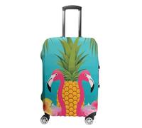 BTCOWZRV Gepäckabdeckung, Ananas-Flamingo-Kofferbezug, waschbar, kratzfest, Gepäckabdeckung, Koffer, Anti-Schmutz-Abdeckungen für Reisen, passend für 45,7 - 81,3 cm Kofferraum, Stil:, S