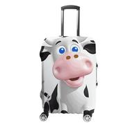 BTCOWZRV Gepäckabdeckung, Cartoon-Milchkuh-Kofferabdeckung, waschbarer Koffer-Schutz, kratzfest, Gepäckabdeckung, Koffer, Anti-Schmutz-Abdeckungen für Reisen, passend für 45,7 - 81,3 cm Kofferraum,