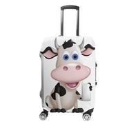 BTCOWZRV Gepäckabdeckung, Cartoon-Milchkuh-Kofferabdeckung, waschbarer Koffer-Schutz, kratzfest, Gepäckabdeckung, Koffer, Anti-Schmutz-Abdeckungen für Reisen, passend für 45,7 - 81,3 cm Kofferraum,