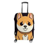 BTCOWZRV Gepäckabdeckung, Cartoon-Shiba-Inu-Kofferabdeckung, waschbarer Koffer-Schutz, kratzfest, Gepäckabdeckung, Koffer, Anti-Schmutz-Abdeckungen für Reisen, passend für 45,7 - 81,3 cm Kofferraum,