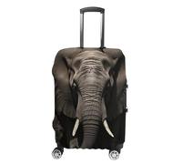 BTCOWZRV Gepäckabdeckung, Elefant, schwarz, waschbarer Koffer-Schutz, kratzfest, Gepäckabdeckung, Koffer, Anti-Schmutz-Abdeckungen für Reisen, passend für 45,7 - 81,3 cm Kofferraum, Stil, L