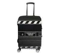 BTCOWZRV Gepäckabdeckung, klassische Filmschindel, schwarz, waschbarer Kofferschutz, kratzfest, Gepäckabdeckung, Koffer, Anti-Schmutz-Abdeckungen für Reisen, passend für 45,7 - 81,3 cm Kofferraum,