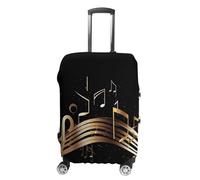 BTCOWZRV Gepäckabdeckung, Motiv: Musiknoten, waschbar, kratzfest, Gepäckabdeckung, Koffer, Anti-Schmutz-Abdeckungen für Reisen, passend für 45,7 - 81,3 cm Kofferraum, Stil:, S
