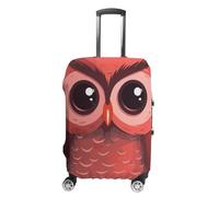 BTCOWZRV Gepäckabdeckung, Motiv: niedliche rote Eule, waschbarer Koffer-Schutz, kratzfest, Gepäckabdeckung, Koffer, Anti-Schmutz-Abdeckungen für Reisen, passend für 45,7 - 81,3 cm Kofferraum, Stil:,