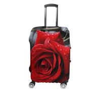 BTCOWZRV Gepäckabdeckung, Motiv: rote Rose, waschbarer Koffer-Schutz, kratzfest, Gepäckabdeckung, Koffer, Anti-Schmutz-Abdeckungen für Reisen, passend für 45,7 - 81,3 cm Kofferraum, Stil:, XL