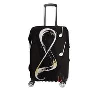 BTCOWZRV Gepäckabdeckung, Musiknoten, Kofferabdeckung, waschbar, kratzfest, Gepäckabdeckung, Koffer, Anti-Schmutz-Abdeckungen für Reisen, passend für 45,7 - 81,3 cm Kofferraum, Stil:, S