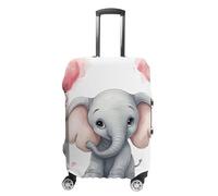 BTCOWZRV Gepäckabdeckung, niedlicher Cartoon-Baby-Elefant, Herz-Koffer-Abdeckung, waschbarer Koffer-Schutz, kratzfest, Gepäckabdeckung, Koffer, Anti-Schmutz-Abdeckungen für Reisen, passend für 45,7 -