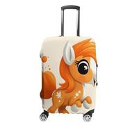 BTCOWZRV Gepäckabdeckung, niedlicher orangefarbener Pony-Kofferbezug, waschbarer Koffer-Schutz, kratzfest, Gepäckabdeckung, Koffer, Anti-Schmutz-Abdeckungen für Reisen, passend für 45,7 - 81,3 cm