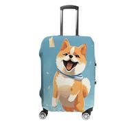 BTCOWZRV Gepäckabdeckung, niedlicher Shiba Inu Kofferbezug, waschbarer Koffer-Schutz, kratzfest, Gepäckabdeckung, Koffer, Anti-Schmutz-Abdeckungen für Reisen, passend für 45,7 - 81,3 cm Kofferraum,
