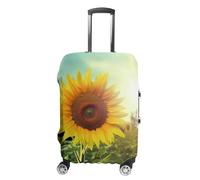 BTCOWZRV Gepäckabdeckung, schöne Sonnenblumenkofferhülle, waschbar, kratzfest, Gepäckabdeckung, Koffer, Anti-Schmutz-Abdeckungen für Reisen, passend für 45,7 - 81,3 cm Kofferraum, Stil:, M