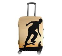 BTCOWZRV Gepäckabdeckung, Skateboard-Kofferabdeckung, waschbar, kratzfest, Gepäckabdeckung, Koffer, Anti-Schmutz-Abdeckungen für Reisen, passend für 45,7 - 81,3 cm Kofferraum, Stil, L