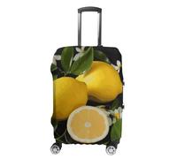 BTCOWZRV Gepäckabdeckung, Zitronen- und Blumen-Kofferabdeckung, waschbar, kratzfest, Gepäckabdeckung, Koffer, Anti-Schmutz-Abdeckungen für Reisen, passend für 45,7 - 81,3 cm Kofferraum, Stil, XL