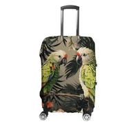 BTCOWZRV Kofferabdeckung für Paare, Papageien, Olivgrün, waschbar, kratzfest, Gepäckabdeckung, Koffer, Anti-Schmutz-Abdeckungen für Reisen, passend für 45,7 - 81,3 cm Kofferraum, Stil:, XL