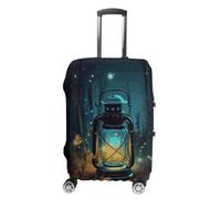 BTCOWZRV Kofferabdeckung, Glühwürmchen und Laterne, waschbarer Koffer-Schutz, kratzfest, Gepäckabdeckung, Koffer, Anti-Schmutz-Abdeckungen für Reisen, passend für 45,7 - 81,3 cm Kofferraum, Stil:, L