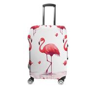 BTCOWZRV Kofferabdeckung, Motiv: schöne rosa Flamingos, waschbarer Koffer-Schutz, kratzfest, Gepäckabdeckung, Koffer, Anti-Schmutz-Abdeckungen für Reisen, passend für 45,7 - 81,3 cm Kofferraum, Stil:,