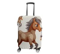 BTCOWZRV Kofferabdeckung, niedliches Pferd, waschbarer Koffer-Schutz, kratzfest, Gepäckabdeckung, Koffer, Anti-Schmutz-Abdeckungen für Reisen, passend für 45,7 - 81,3 cm Kofferraum, Stil:, XL