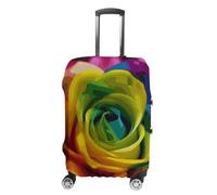 BTCOWZRV Kofferabdeckung, Regenbogenblumen-Motiv, waschbarer Koffer-Schutz, kratzfest, Gepäckabdeckung, Koffer, Anti-Schmutz-Abdeckungen für Reisen, passend für 45,7 - 81,3 cm Kofferraum, Stil:, M