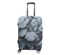 BTCOWZRV Kofferabdeckung, schwarz, strukturierter Marmor, waschbarer Koffer-Schutz, kratzfest, Gepäckabdeckung, Koffer, Anti-Schmutz-Abdeckungen für Reisen, passend für 45,7 - 81,3 cm Kofferraum,