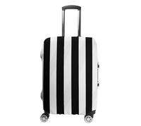 BTCOWZRV Kofferabdeckung, schwarz-weiß gestreift, waschbarer Koffer-Schutz, kratzfest, Gepäckabdeckung, Koffer, Anti-Schmutz-Abdeckungen für Reisen, passend für 45,7 - 81,3 cm Kofferraum, Stil:, M