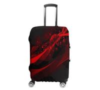 BTCOWZRV Kofferabdeckung, schwarzer und roter Hintergrund, waschbarer Kofferschutz, kratzfest, Gepäckabdeckung, Koffer, Anti-Schmutz-Abdeckungen für Reisen, passend für 45,7 - 81,3 cm Kofferraum,