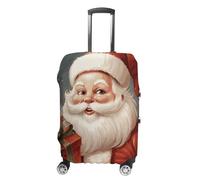 BTCOWZRV Kofferabdeckung, Weihnachtsmann mit Box, waschbarer Koffer-Schutz, kratzfest, Gepäckabdeckung, Koffer, Anti-Schmutz-Abdeckungen für Reisen, passend für 45,7 - 81,3 cm Kofferraum, Stil:, L