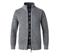 Btmpmcs Herren Strickjacke Cardigan Pullover mit Stehkragen und Reißverschluss Winter Fleece-gefüttert Warm Dicker Strickpullover Übergangsjacke Winterjacke…