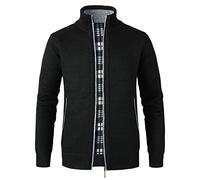Btmpmcs Herren Strickjacke Cardigan Pullover mit Stehkragen und Reißverschluss Winter Fleece-gefüttert Warm Dicker Strickpullover Übergangsjacke Winterjacke…