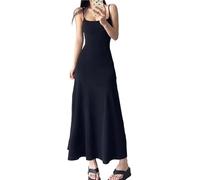Btofellin Frauenkleider Ärmelloses Spaghettiträger Langes Kleid Sommer Solid Slim Fit Y5K Kleid Sexy Fischschwanz Bodycon Abend Party Maxikleider for Discoteca Cocktail Club