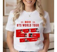 BTSs Comeback Tour 2026 T-Shirt, BT21 Characters Tee, BTSs Cartoon K-Pop Shirt, BTSs World Tour 2026 T-Shirt Funny K-pop Unisex Tee Army Fan Merch, B