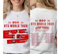 BTSs Comeback Tour 2026 T-Shirt, BT21 Characters Tee, BTSs Cartoon K-Pop Shirt, BTSs World Tour 2026 T-Shirt Funny K-pop Unisex Tee Army Fan Merch, B