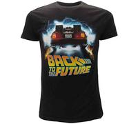 BTTF Zurück in die Zukunft T-Shirt, schwarz, Delorean Outatime, Original Official Back to The Future