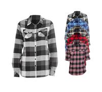 BU5210 Burnside gewebtes kariertes Flanellhemd für Damen Blue - White (Checked) XXL