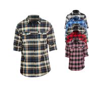 BU8210 Burnside gewebtes kariertes Flanellhemd Red Check M