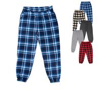 BU8810 Burnside Flannel Jogginghose Ecru - Black (Checked) XL