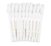 Buachois 10 Stück Nähstifte wasserlöslich Abwischbar mit Pinselkappe für präzise Markierungen und Schnittmuster, inklusive Reinigungsbürste zum Schneidern, Nähen auf Stoffen zu Hau