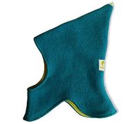 bubble.kid berlin Schlupfmütze Baby & Kinder - Wintermütze mit Bio-Baumwollfutter Walkwolle | Atmungsaktiv & warm | Mütze & Schal in einem | Made in Germany S (3-12 Monate) Aqua