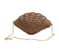 BUBEFSKD Damen Gehäkelte Umhängetasche Handgemachte Stroh Gewebte Strand Crossbody Handtasche Satchel Geldbörse Für Gewebte Handtaschen