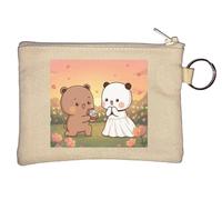 Bubu Dudu Hochzeitsring Schlüsselanhänger Münzbörse Beige
