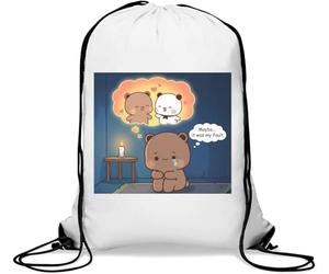 Bubu Dudu Maybe It Was My Fault Turnbeutel Casual Drawstring Bag Weiß