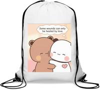 Bubu Dudu Some Wounds Can Only Be Healed By Love Turnbeutel Casual Drawstring Bag Weiß