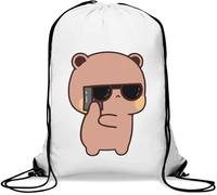 Bubu Dudu Special Agent Gym Sack Casual Drawstring Bag White