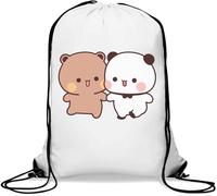 Bubu Dudu Walking Gym Sack Casual Drawstring Bag White